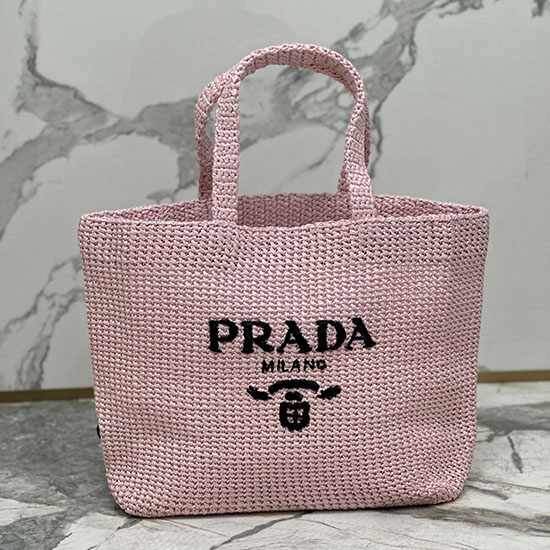 Prada Crochet Tote Bag 1BG392 Pink