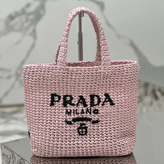 Prada Small Crochet Tote Bag 1BG422 Pink