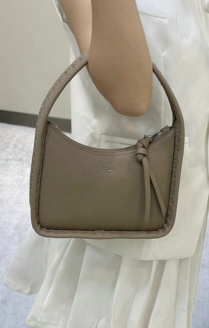 Fendi Mini Fendessence Leather Hobo Bag F80165 Grey