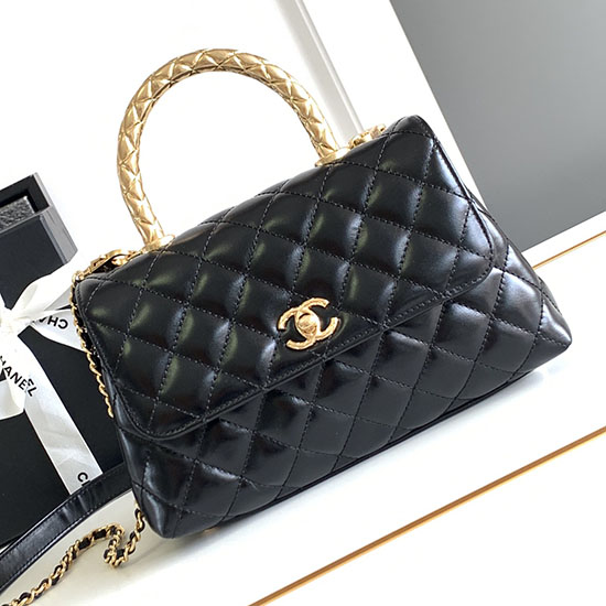 Chanel Small Coco Handle Bag Black A92990