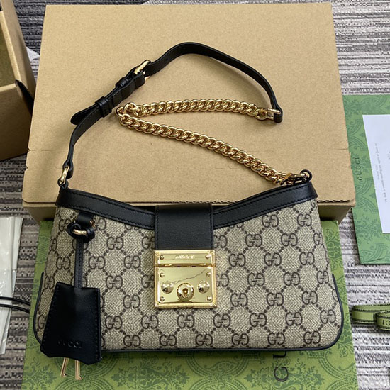 Gucci Padlock Small Shoulder Bag 811705 Black