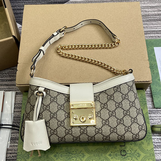 Gucci Padlock Small Shoulder Bag 811705 White