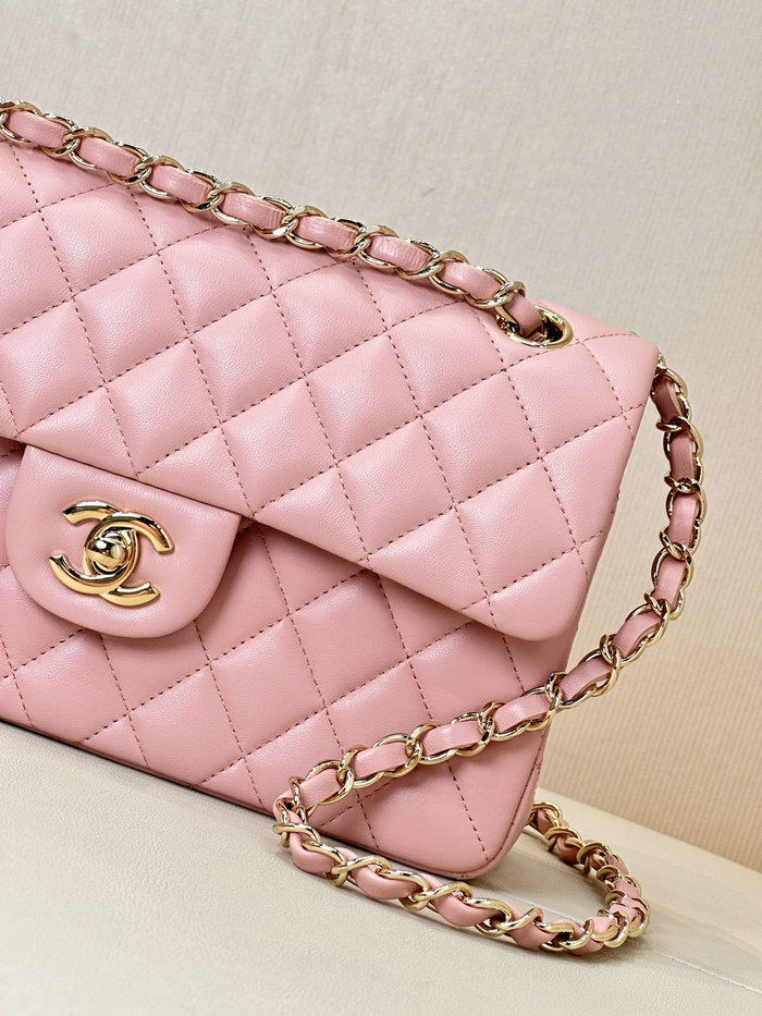 Small Chanel Lambskin Flap Bag A01117 Pink