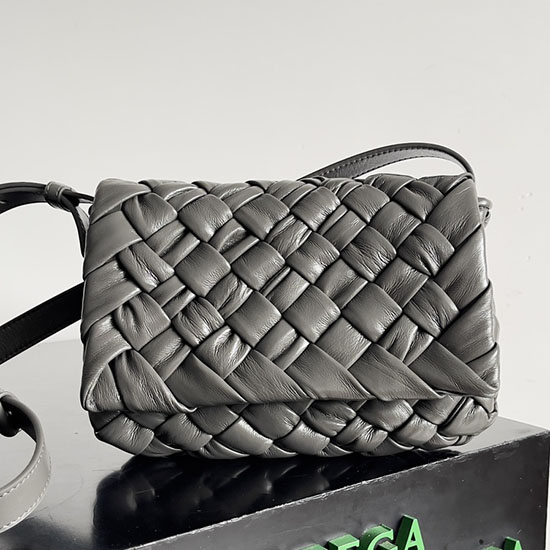 Bottega Veneta Small Rumple Messenger 787113 Dark Grey