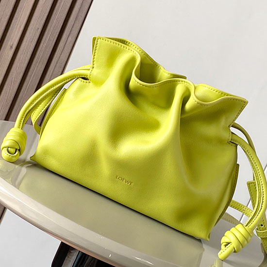 Loewe Mini Flamenco Clutch L9044 Lime Yellow