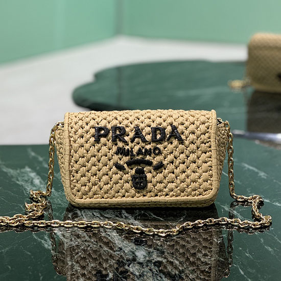 Prada Crochet shoulder bag 1BF362 Beige
