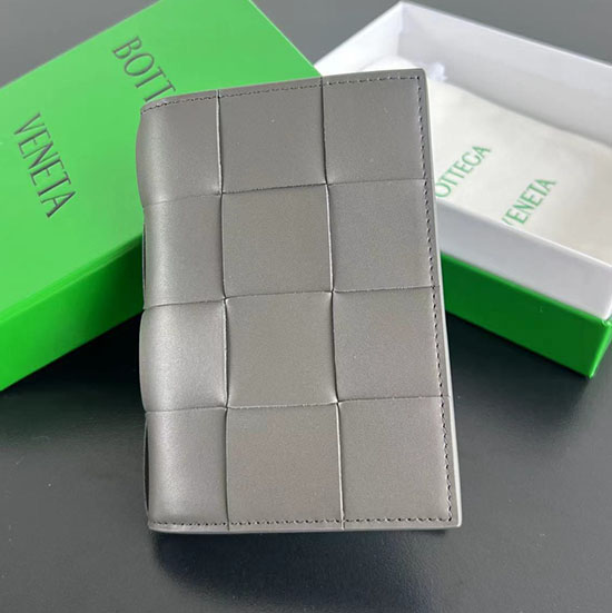 Bottega Veneta Cassette Passport Case 777046 Grey