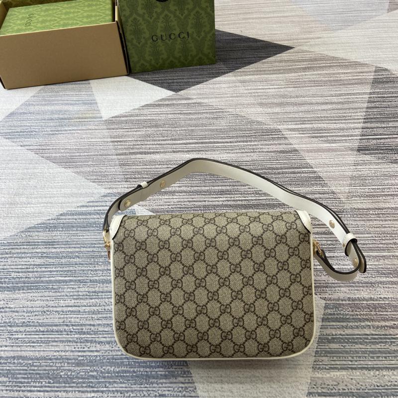 Gucci Horsebit 1955 Small Shoulder Bag 815178 White