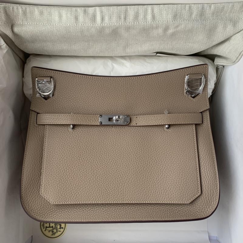Hermes Taurillon Clemence Jypsiere 28 HJ28 Gris Tourterelle
