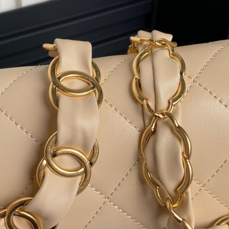 Small Chanel Lambskin Flap Bag AS5176 Beige