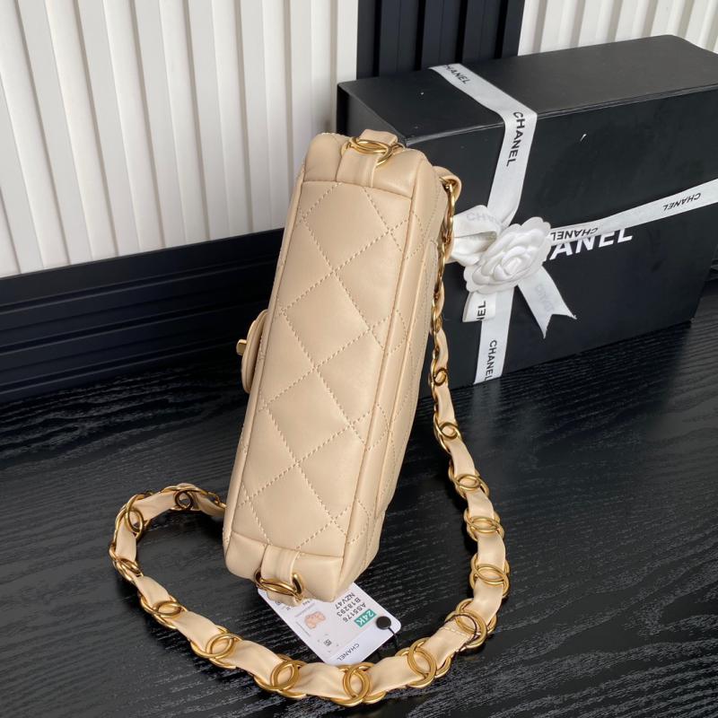 Small Chanel Lambskin Flap Bag AS5176 Beige
