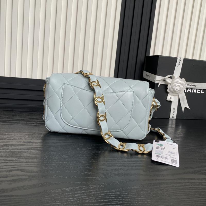 Small Chanel Lambskin Flap Bag AS5176 Light Blue