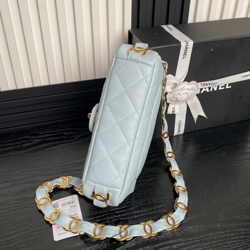 Small Chanel Lambskin Flap Bag AS5176 Light Blue