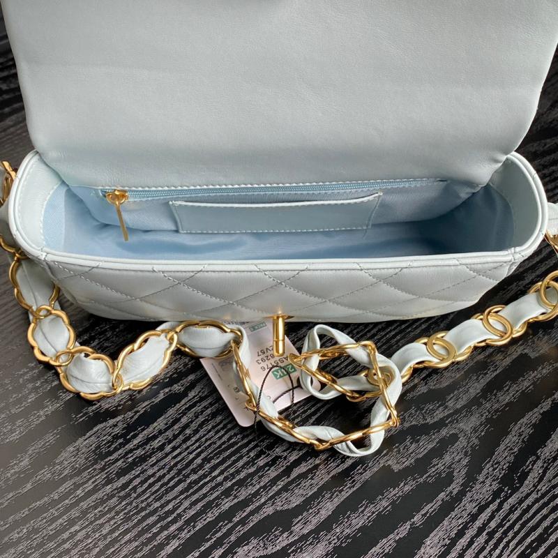 Small Chanel Lambskin Flap Bag AS5176 Light Blue