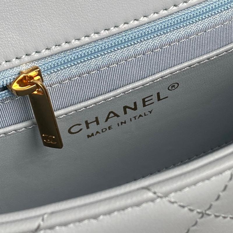Small Chanel Lambskin Flap Bag AS5176 Light Blue