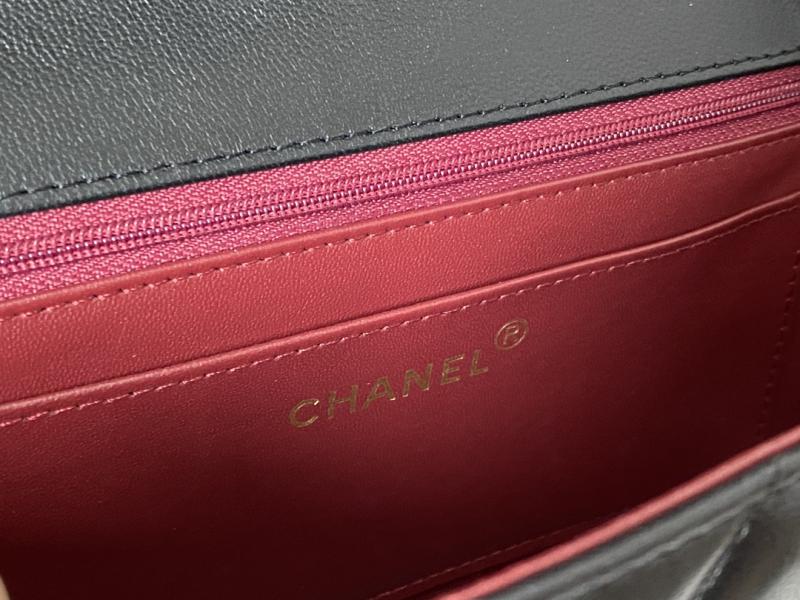 Vintage Chanel Lambskin Flap Bag Black A2221