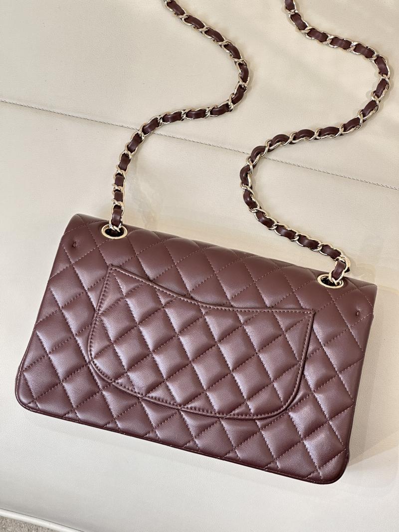 Medium Chanel Lambskin Flap Bag A01112 Burgundy