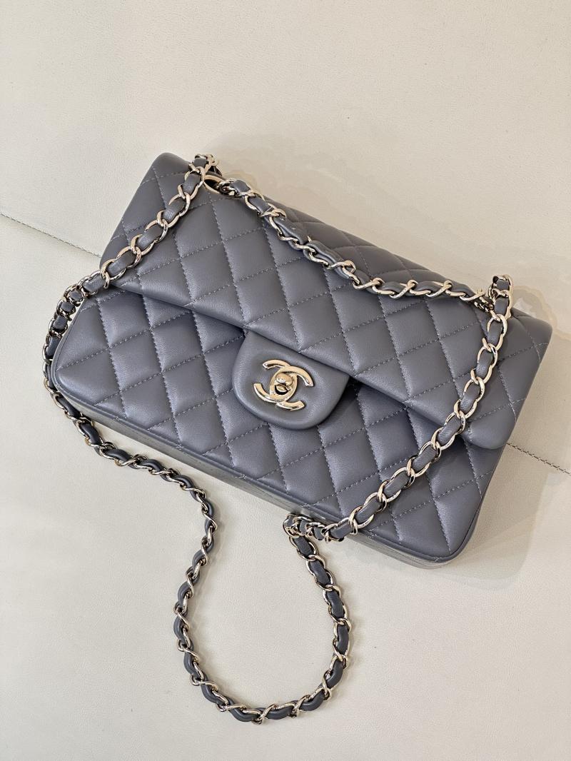 Small Chanel Lambskin Flap Bag A01117 Grey