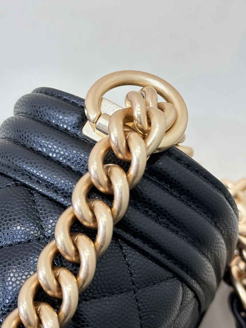 Boy Chanel Handbag A67086 Black with Gold