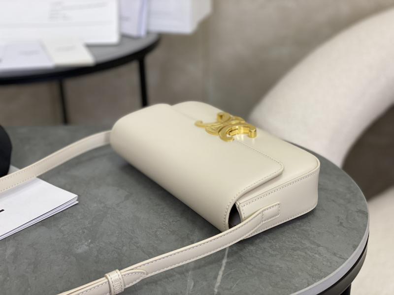 Celine Triomphe Shoulder Bag C35029 Off-White