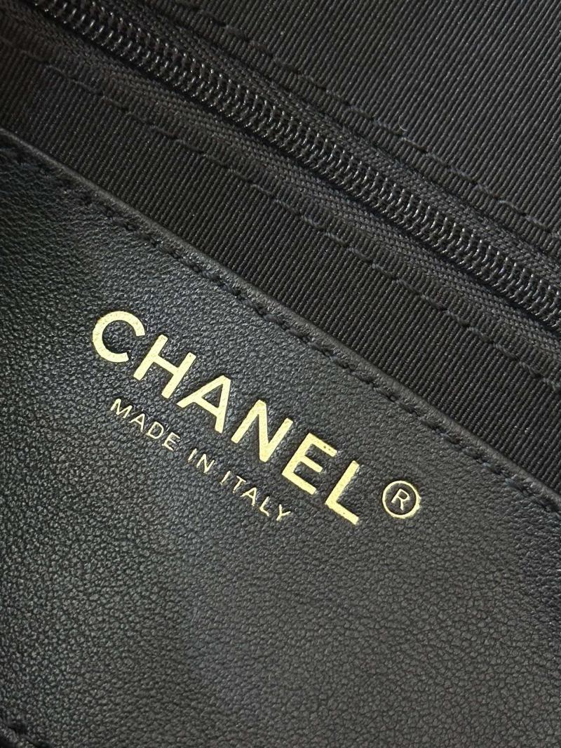 Chanel Lambskin Top Handle Bag Black AS5300
