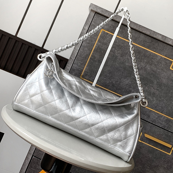 Chanel Calfskin Shoulder Bag AS2505 Silver