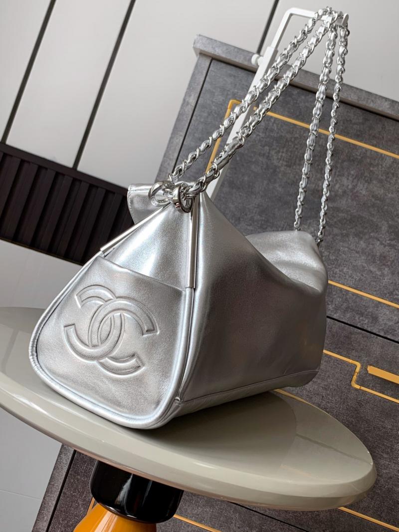 Chanel Calfskin Shoulder Bag AS2508 Silver