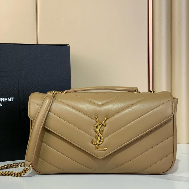 Saint Laurent Lambskin Loulou Medium Bag 801439 Beige