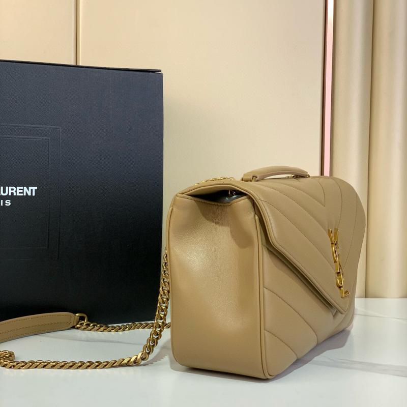 Saint Laurent Lambskin Loulou Medium Bag 801439 Beige