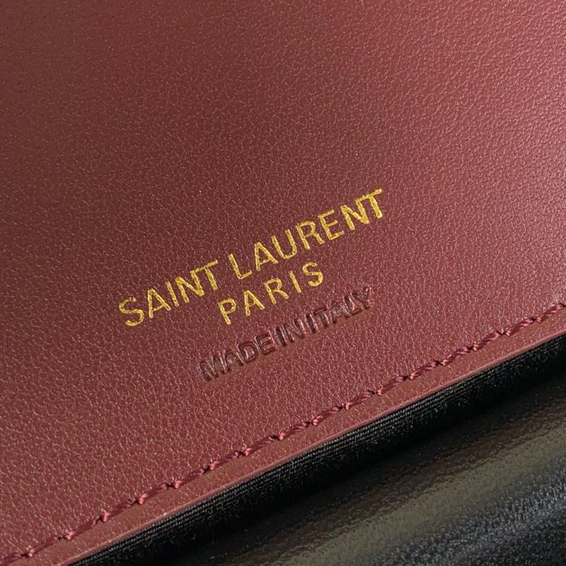 Saint Laurent Lambskin Loulou Medium Bag 801439 Burgundy