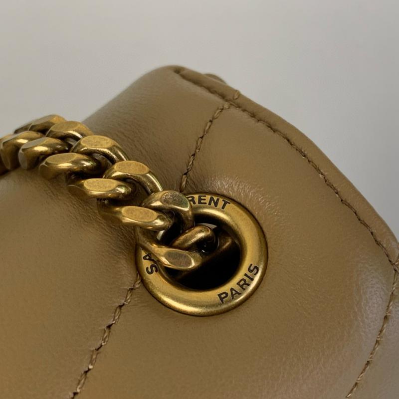 Saint Laurent Lambskin Loulou Mini Bag Black 821749 Beige
