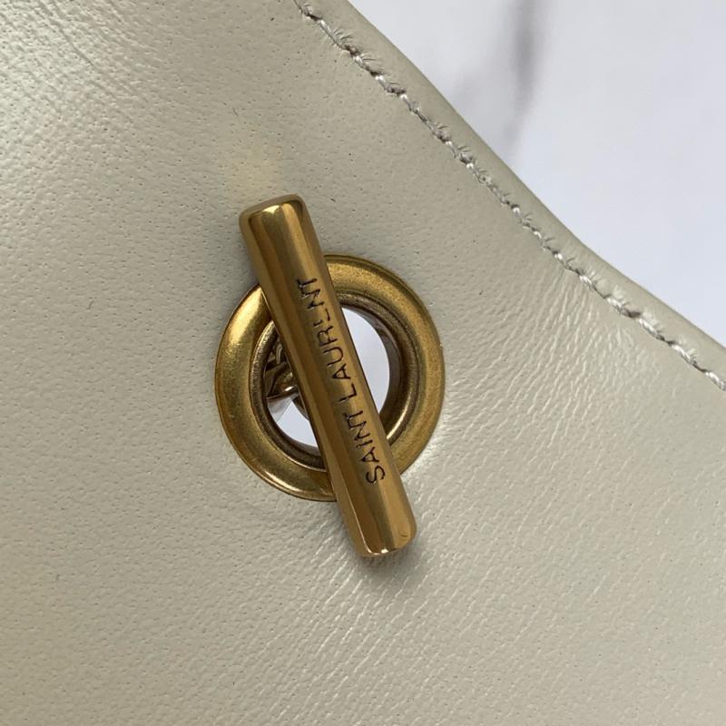 Saint Laurent Lambskin Loulou Mini Bag Black 821749 White