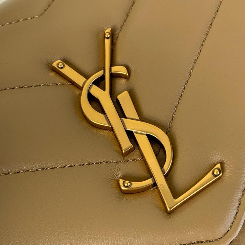 Saint Laurent Lambskin Loulou Small Bag Black 801437 Beige