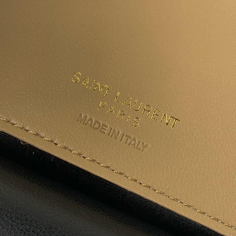 Saint Laurent Lambskin Loulou Small Bag Black 801437 Beige