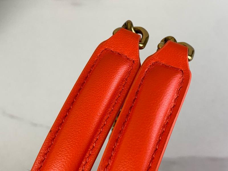 Saint Laurent Lambskin Loulou Small Bag Black 801437 Orange