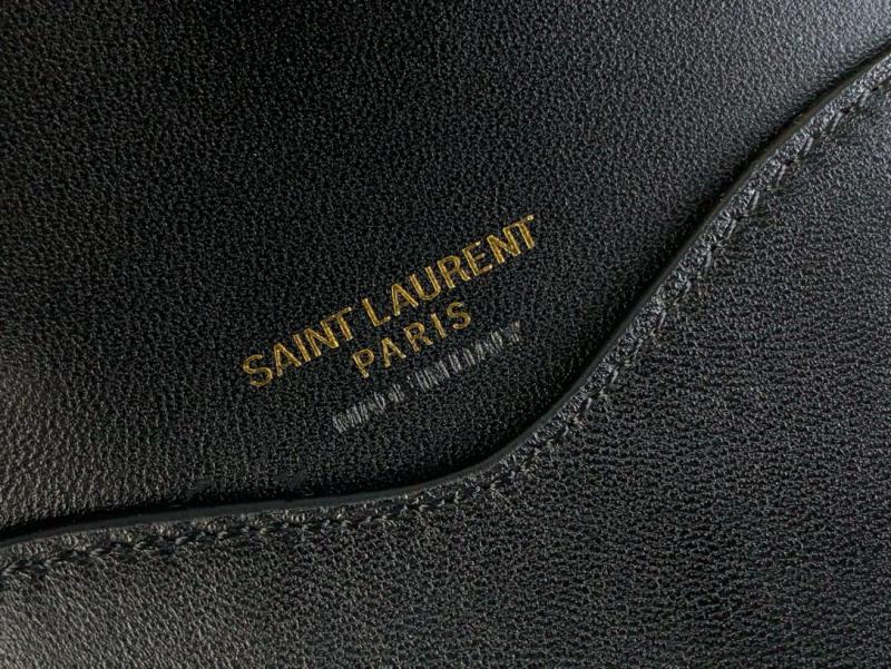 Saint Laurent Lambskin Loulou Small Bag Black 801437 Orange