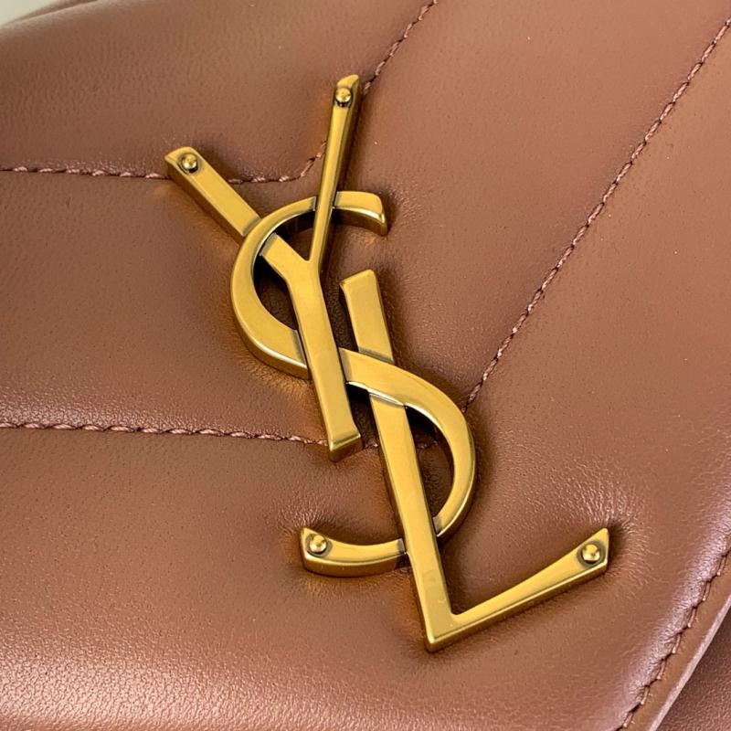 Saint Laurent Lambskin Loulou Small Bag Black 801437 Pink