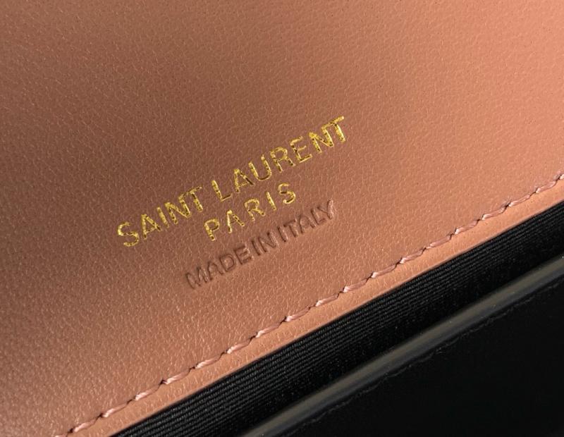 Saint Laurent Lambskin Loulou Small Bag Black 801437 Pink