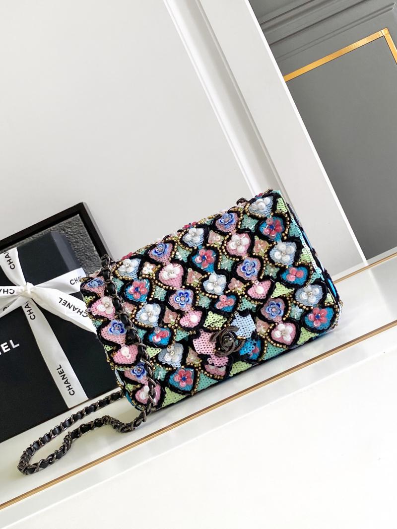 Small Chanel Sequins Flap Bag AS2511 Black