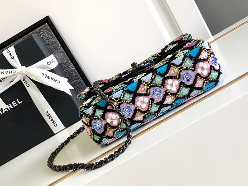 Small Chanel Sequins Flap Bag AS2511 Black