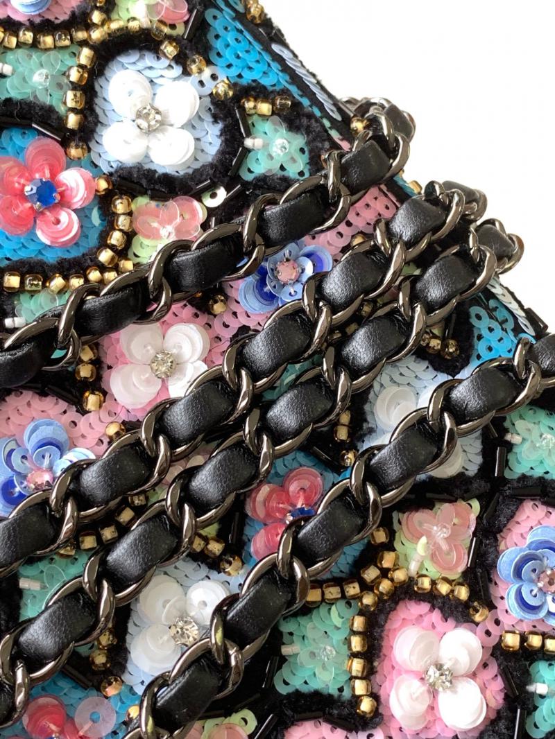 Small Chanel Sequins Flap Bag AS2511 Black