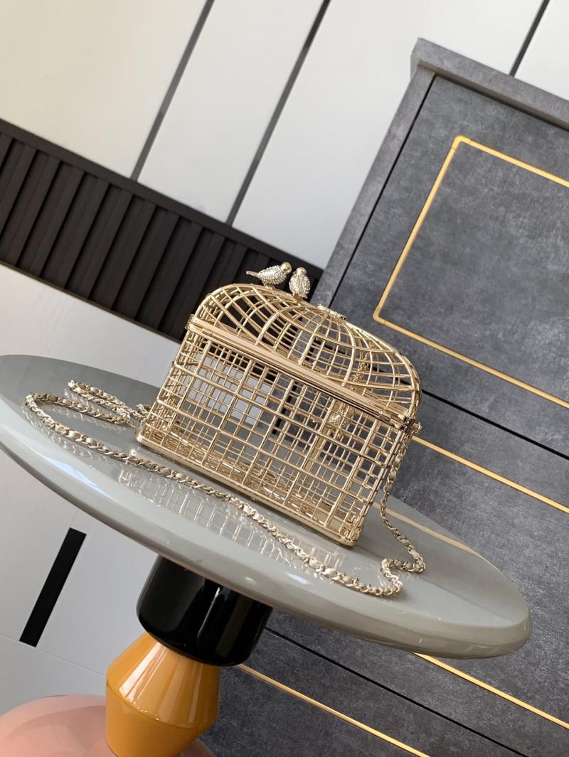 Chanel Birdcage Minaudiere AS5495 Gold