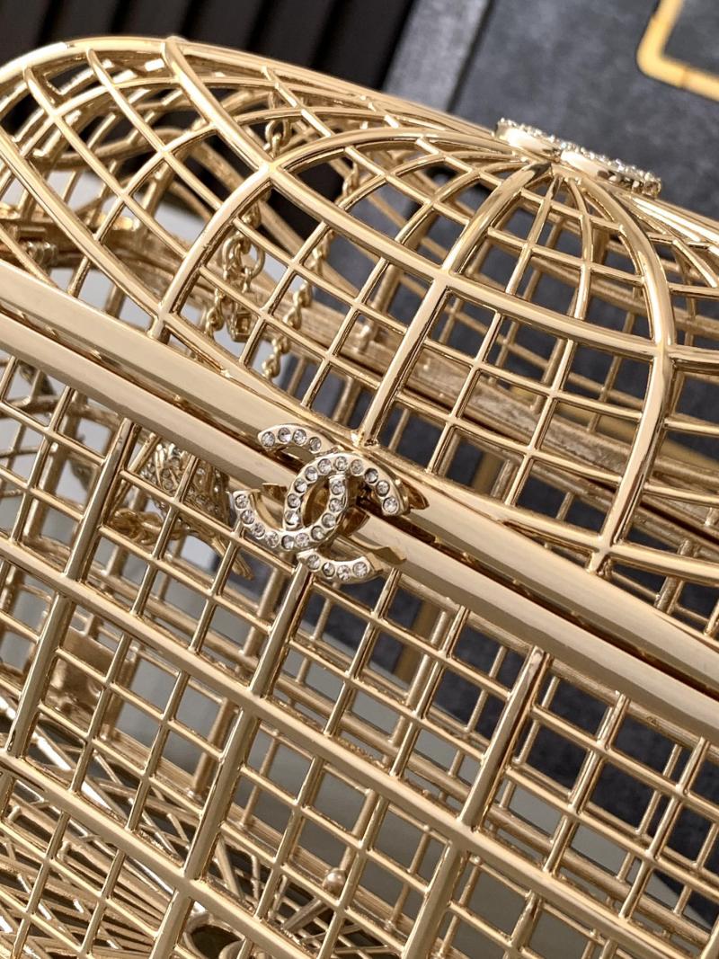 Chanel Birdcage Minaudiere AS5495 Gold