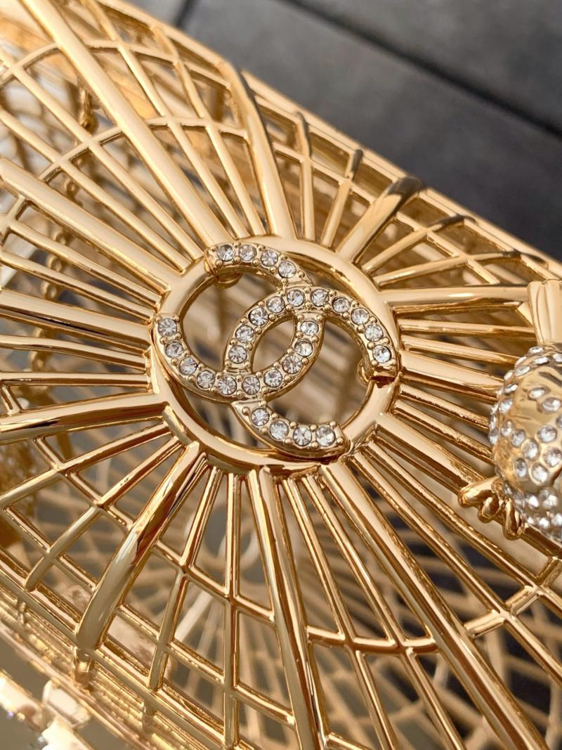 Chanel Birdcage Minaudiere AS5495 Gold