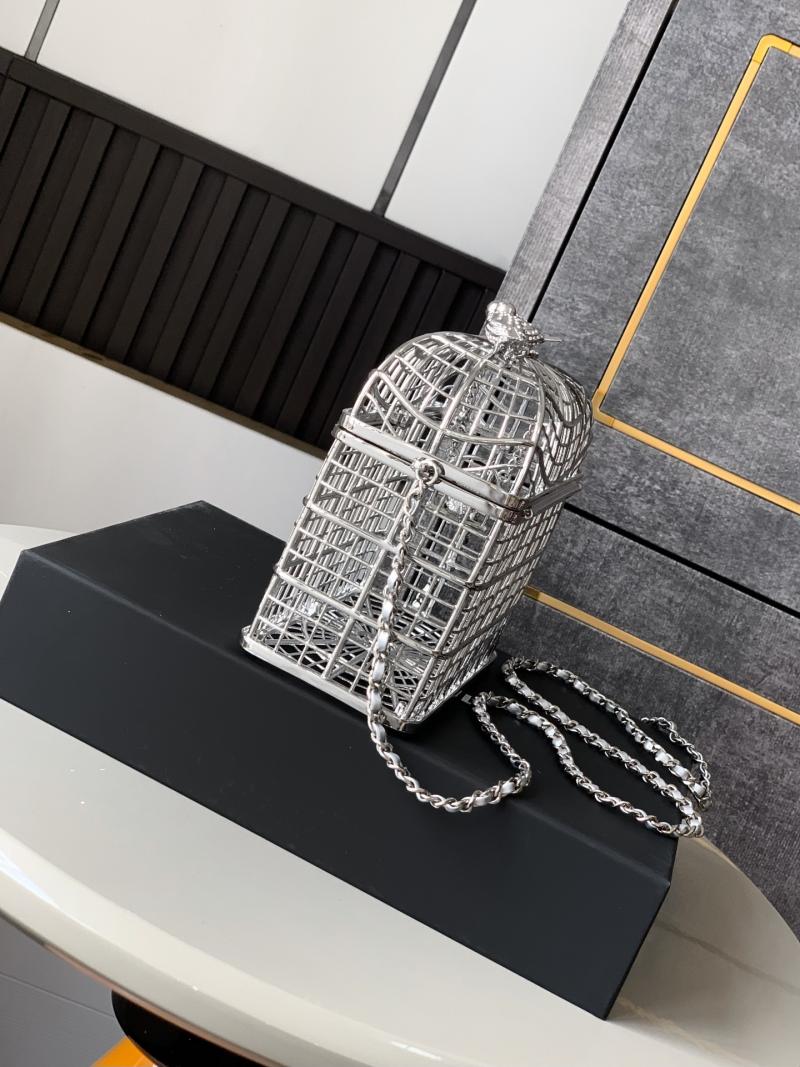 Chanel Birdcage Minaudiere AS5495 Silver