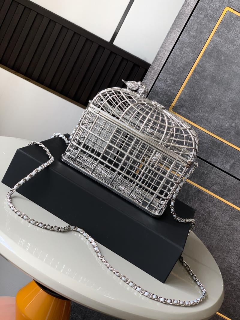 Chanel Birdcage Minaudiere AS5495 Silver