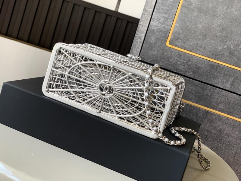 Chanel Birdcage Minaudiere AS5495 Silver