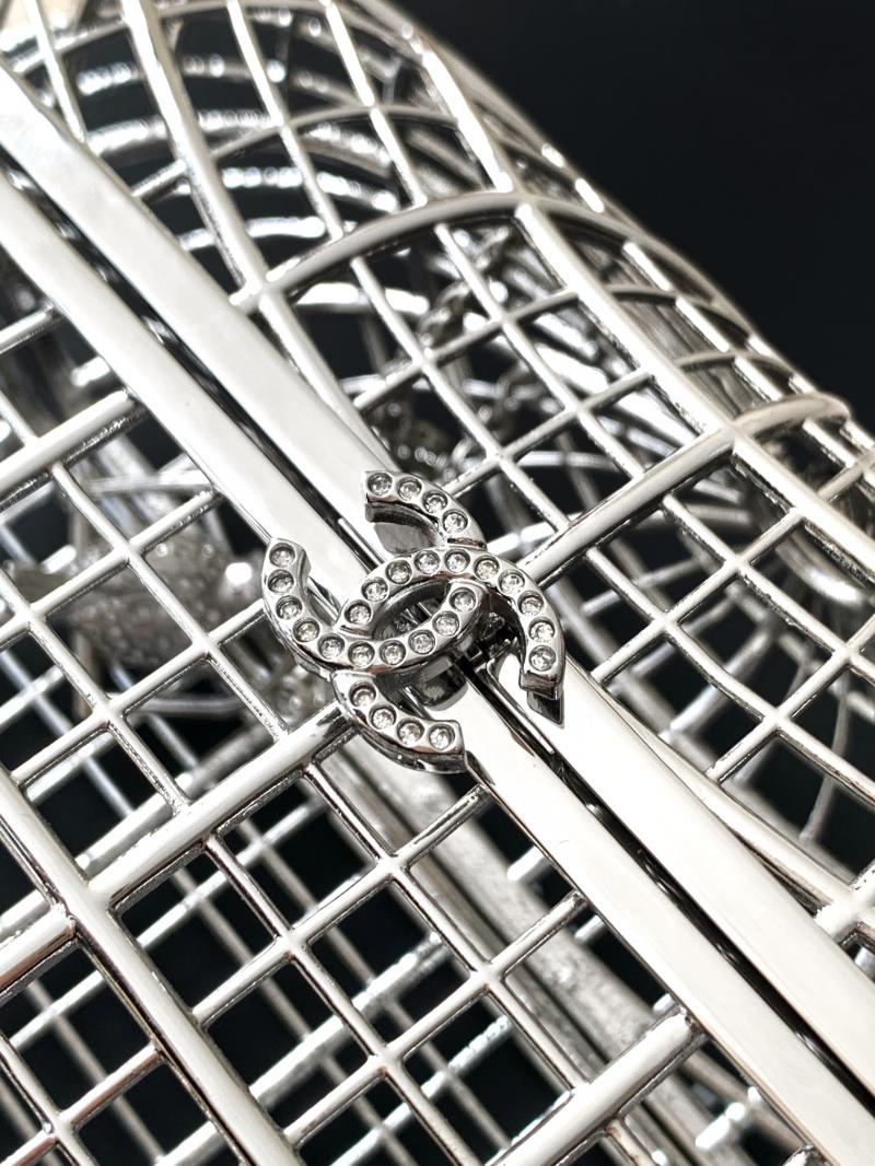 Chanel Birdcage Minaudiere AS5495 Silver