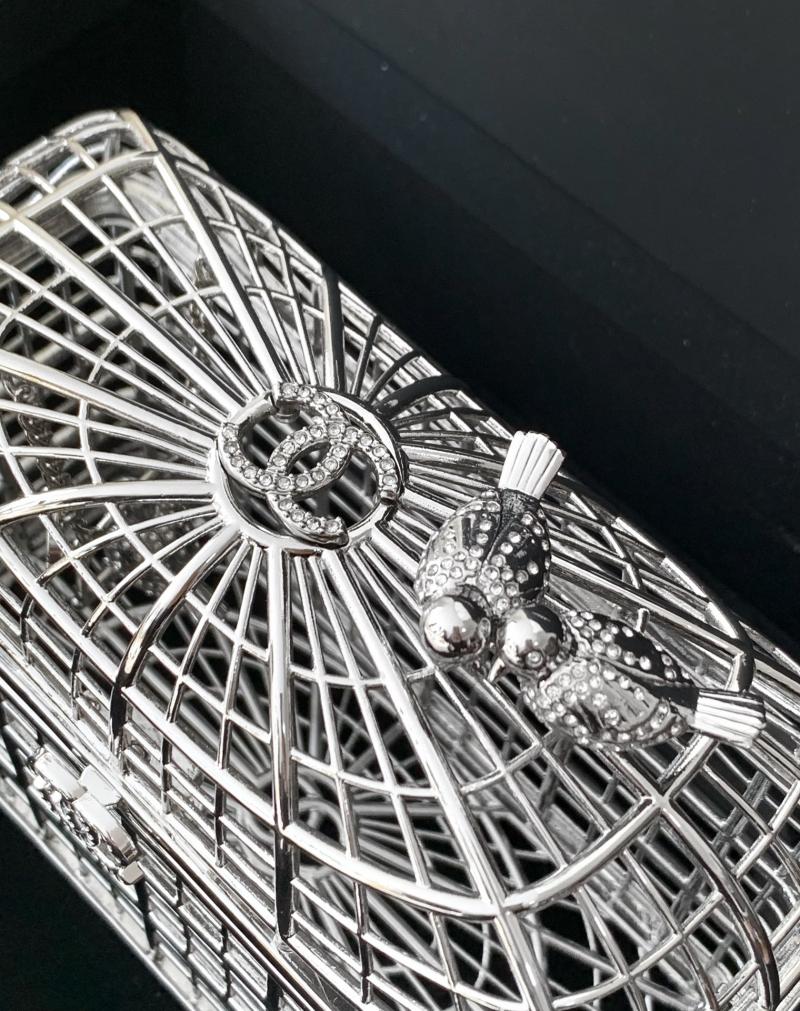 Chanel Birdcage Minaudiere AS5495 Silver