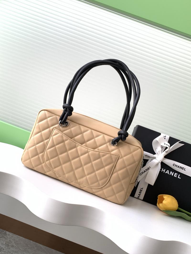 Chanel Cambon Ligne Shoulder Bag Beige AS6319